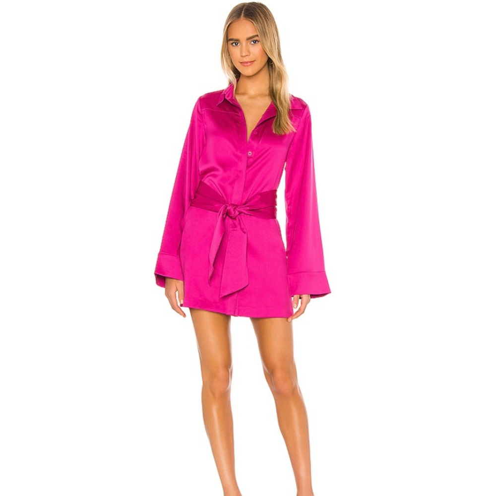 Magenta mini dress